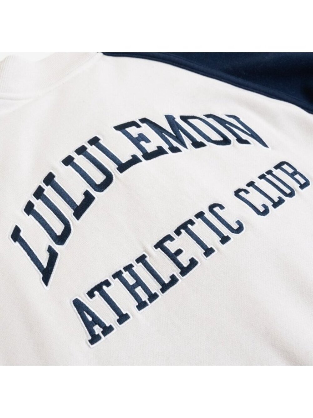 Lululemon Scuba Oversized Collegiate Jacket Graphic White Blue HK Exclusive XL - Picture 12 of 14
